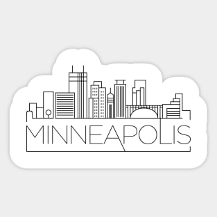 Minneapolis Minimal Skyline Sticker